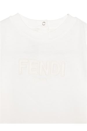 Maglietta con logo ricamato FENDI KIDS | BUI0897AJF0TU9